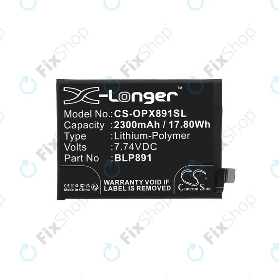 Oppo A52, A72, A92, Find X5 - Akku Batterie BLP891 2300mAh HQ