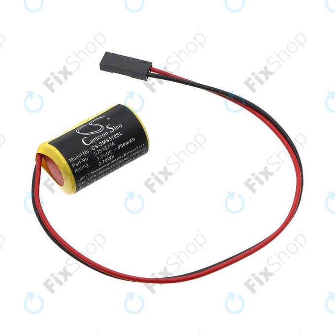 Batterie für Siemens Simatic S7-300, 400, 900mAh, Li-MnO2, 3V, 575332TA, HQ