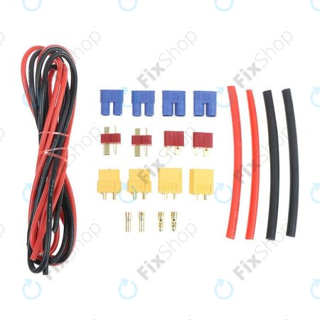 Amass - Battery Connector Set (T-plug, EC3, XT60, Silicone Wire & Heat Shrink)