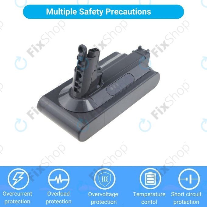 Dyson V10 - Akku Batterie 969352-02, SV12, 206340 Li-Ion 25.2V 3000mAh HQ