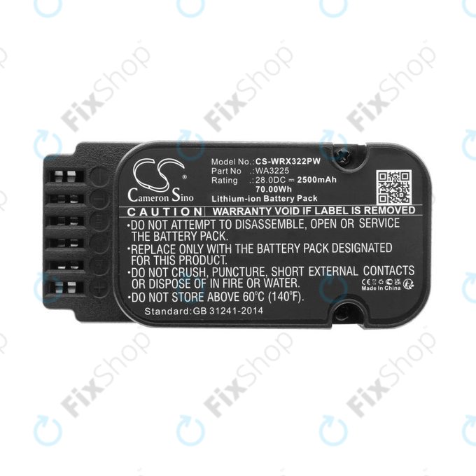 Akku batterie für Worx Landroid WG790, WG796, L1500, L2000, 2500mAh, Li-Ion, 28V, WA3225, HQ