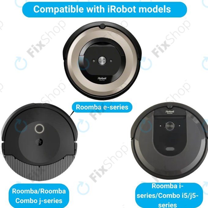 Ersatzteilset für iRobot Roomba e-series, i-series, j-series (1 Paar Hauptbürsten, 2x Filter, 2x Seitenbürste)