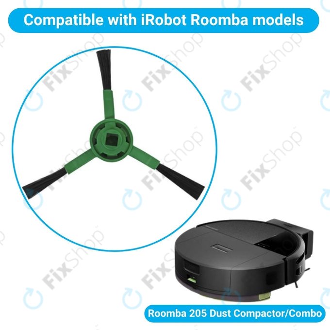 Seitenbürste, 2 Stk. für iRobot Roomba 205 Dust Compactor, Dust Compactor Combo