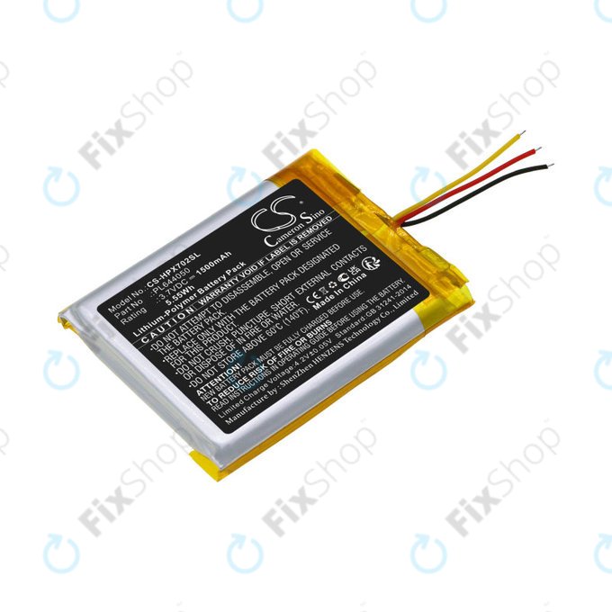Batterie für HyperX Cloud Flight, Cloud Alpha, 1500mAh, Li-Pol, 3.7V, PL644050, HQ