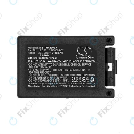 Akku batterie für Tele Radio TG-TXMNL, 2400mAh, Li-Ion, 3.7V, D00004-02, HQ