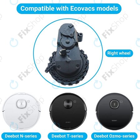 Ecovacs Deebot N-series, T-series, Ozmo-series - Rad mit Motor (Rechts)