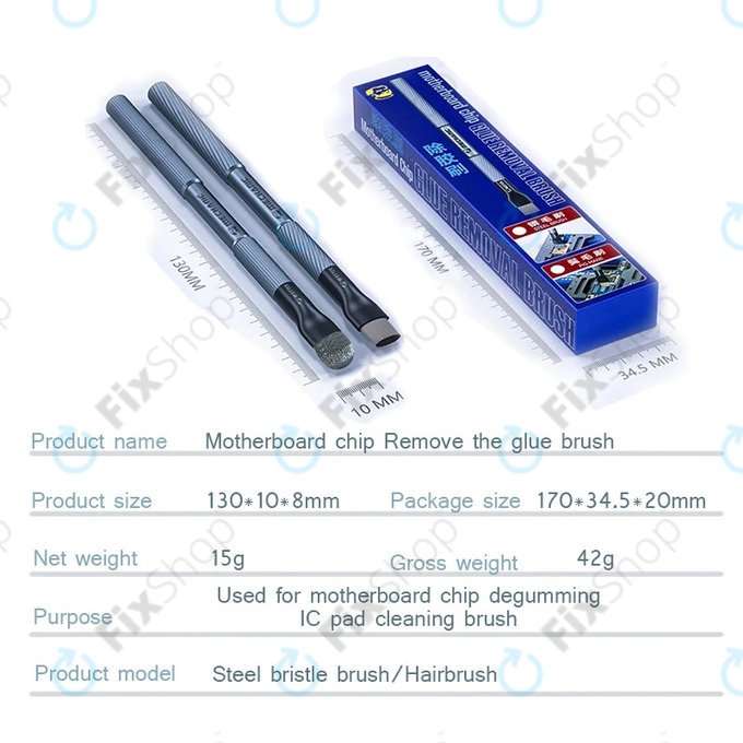 Mechanic - Stahlbürste für PCB/BGA zur Reinigung von IC-Pads & Klebstoffentfernung