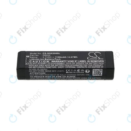 Batterie für Shure GLXD1, 2, MXW2, 1100mAh, Li-Ion, 3.7V, SB902, HQ