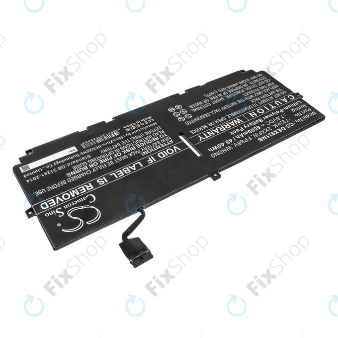 Akku batterie für Dell XPS 13 9300, 9380, 9310, 6500mAh, Li-Pol, 7.6V, 2XXFW, HQ