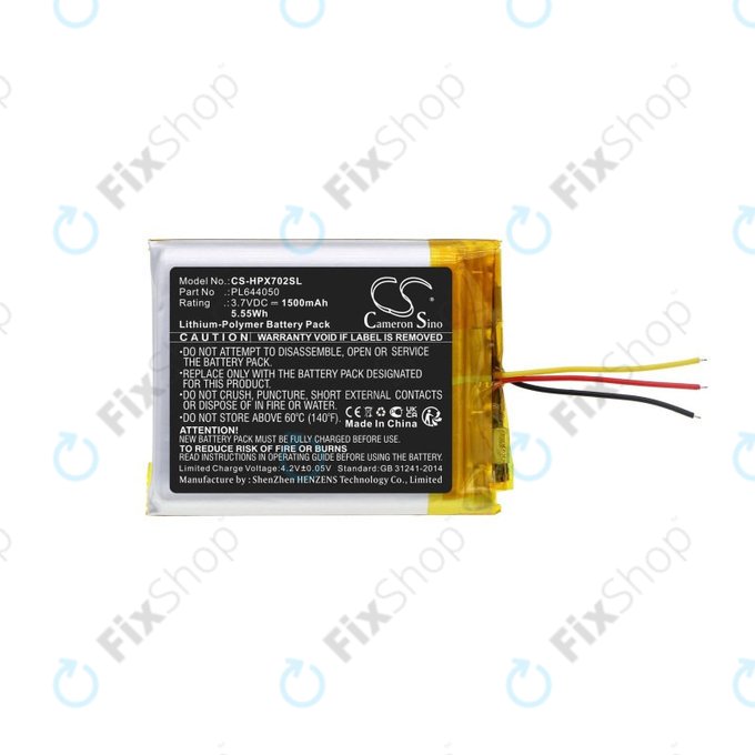 Batterie für HyperX Cloud Flight, Cloud Alpha, 1500mAh, Li-Pol, 3.7V, PL644050, HQ