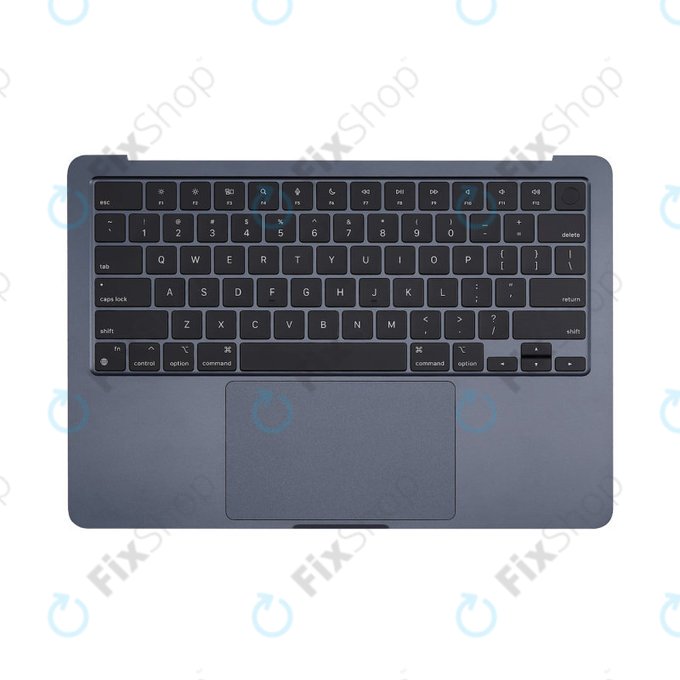 Oberer Tastaturrahmen für MacBook Air 13", A3113 (2024), mit US-Tastatur und Akku, Midnight, 661-40230, Genuine Apple