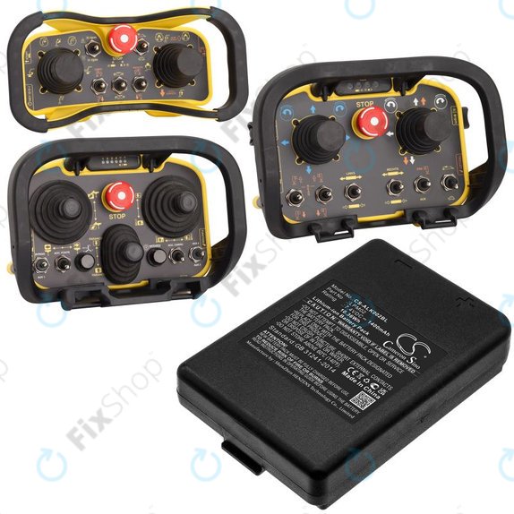 Akku batterie für Autec Funkfernsteuerung Air, Modular AJM, 1400mAh, Li-Ion, 7.4V, LPM02, HQ