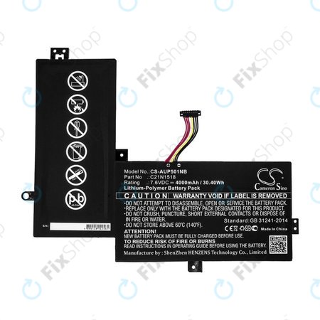 Akku batterie für Asus VivoBook Flip TP501, TP501UA, 4000mAh, Li-Pol, 7.6V, C21N1518, HQ