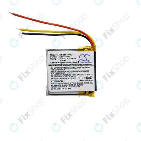 Batterie für JBL Everest Elite 300, E45BT, E55BT, Live 650BT NC, 610mAh, Li-Pol, 3.7V, GSP753030, HQ