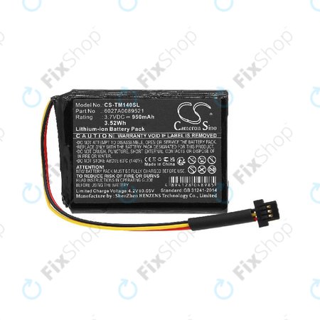 Batterie für TomTom One 140, Go 500, 950mAh, Li-ion, 3.7V, P2, HQ