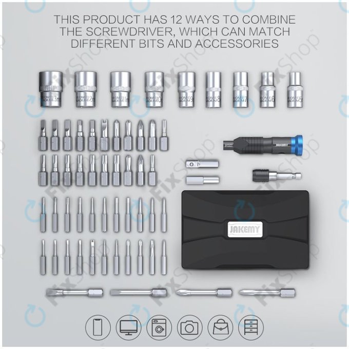 Jakemy JM-6125 - High-End Heimwerker-Schraubendreher-Set 60in1
