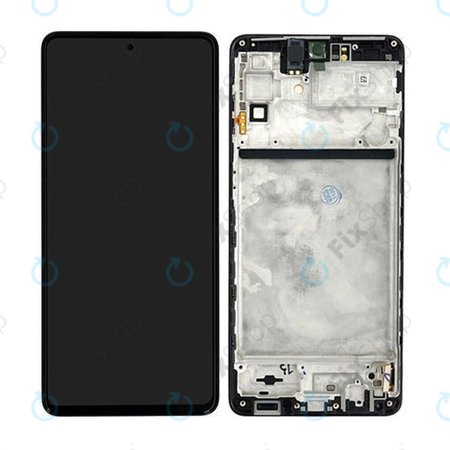 Samsung Galaxy M53 5G M536B - LCD Display + Touch Screen + Frame (Black) - GH82-28812A, GH82-28895A Genuine Service Pack