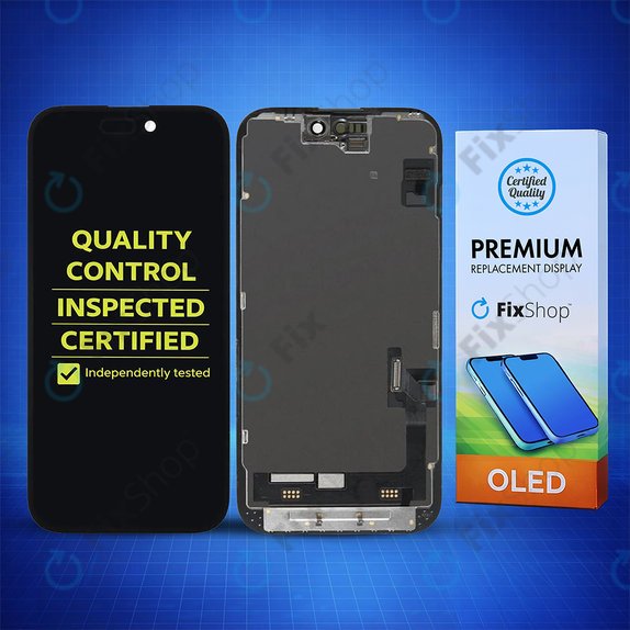 Apple iPhone 15 - LCD Display + Touchscreen Front Glas + Rahmen Hard OLED FixPremium