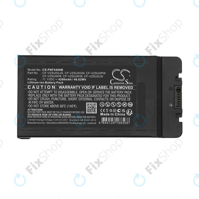 Akku batterie für Panasonic CF-54, 4200mAh, Li-Ion, 11.1V, CF-VZSU0GJS, HQ