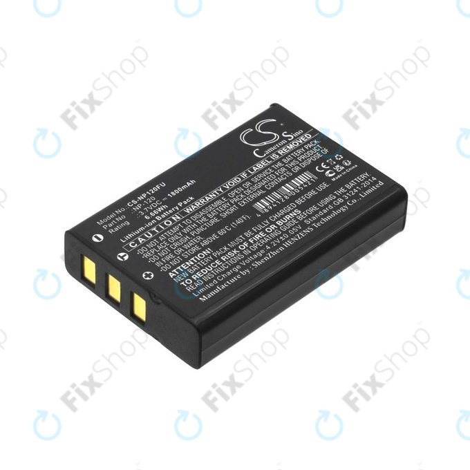 Akku batterie für Toshiba Camileo H30, FujiFilm NP-120, 1800mAh, Li-Ion, 3.7V, PX1657, HQ