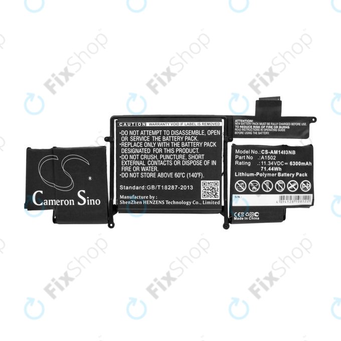 Apple MacBook Pro 13" A1502 (Late 2013 - Mid 2014) - Akku Batterie A1493 6300mAh HQ