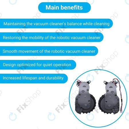 Xiaomi Roborock S5 Max, S6 Pure, S7 - Links und Rechts Motorrad (Grau)