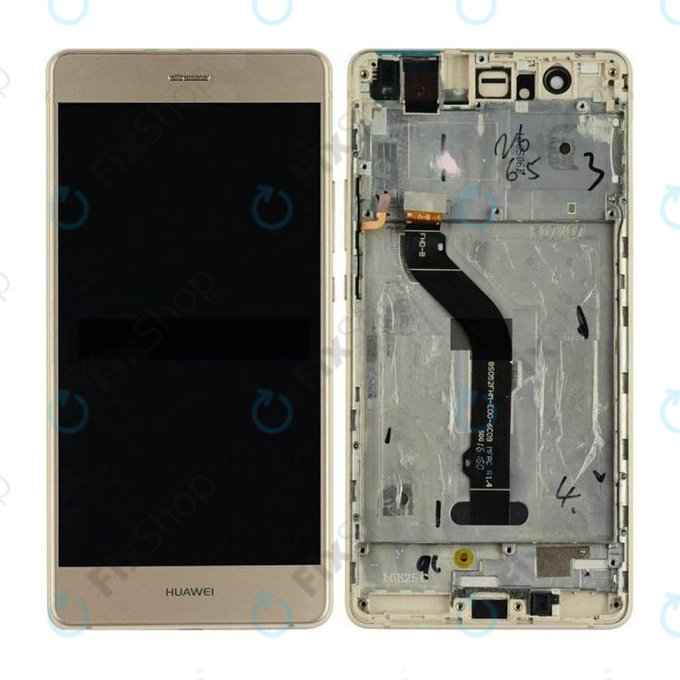 Huawei P9 lite - LCD Display + Touchscreen Front Glas + Rahmen (Gold) TFT