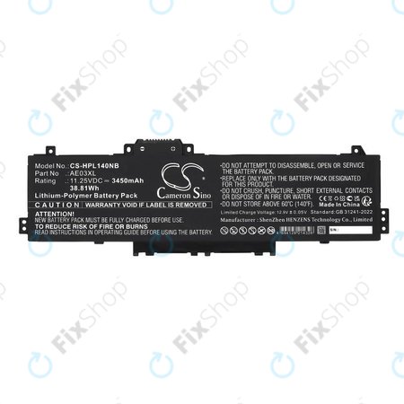 Akku batterie für HP 14, 15, 3450mAh, Li-Pol, 11.25V, AE03XL, HQ