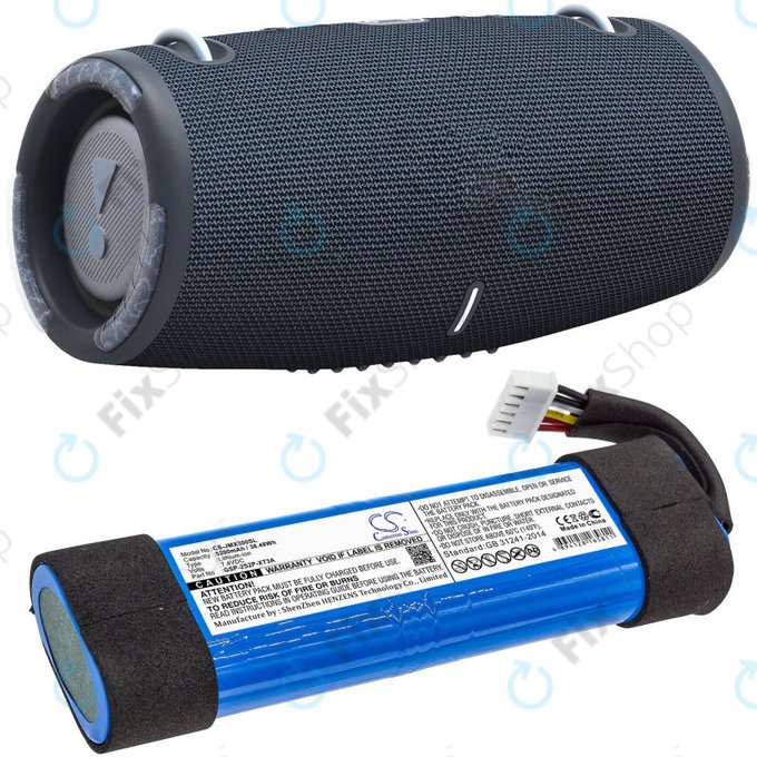 Batterie für JBL Xtreme 3, 5200mAh, Li-Ion, 7.4V, GSP-2S2P-XT3A, HQ