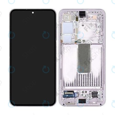 Samsung Galaxy S23 S911B - LCD Display + Touchscreen Front Glas + Rahmen (Lavender) - GH82-30481D, GH82-30480D Genuine Service Pack