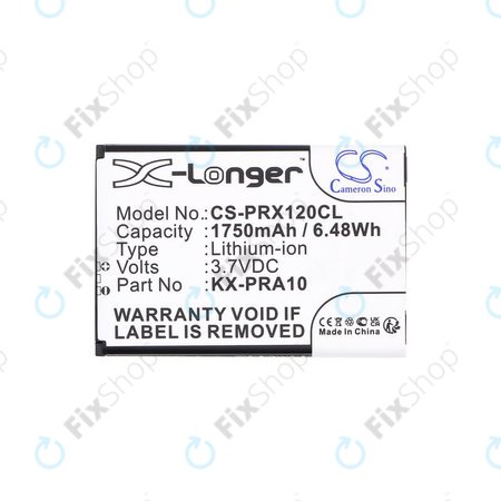 Batterie für Panasonic KX-PRX110, 120, 150, 1750mAh, Li-Ion, 3.7V, KX-PRA10, HQ
