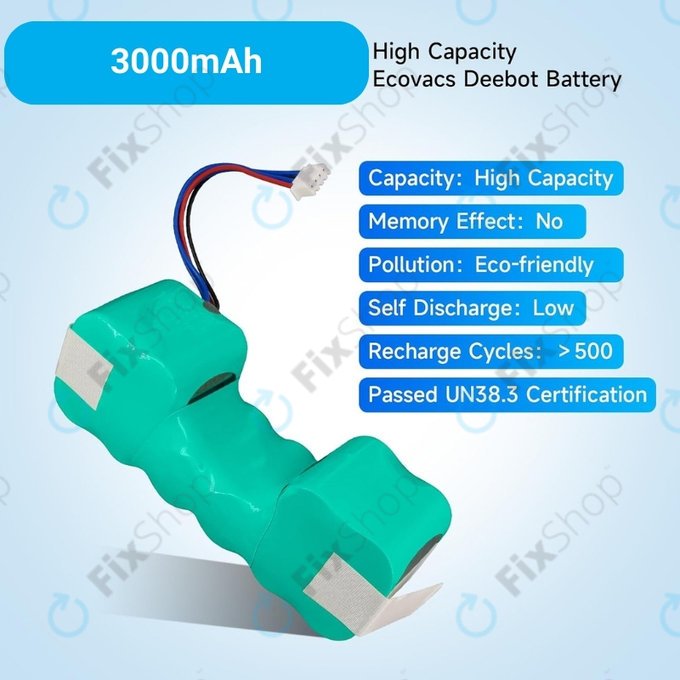 Ecovacs Sweeper-series, Deebot Ozmo-series - Akku Batterie DM88 Ni-MH 12.0V 3000mAh