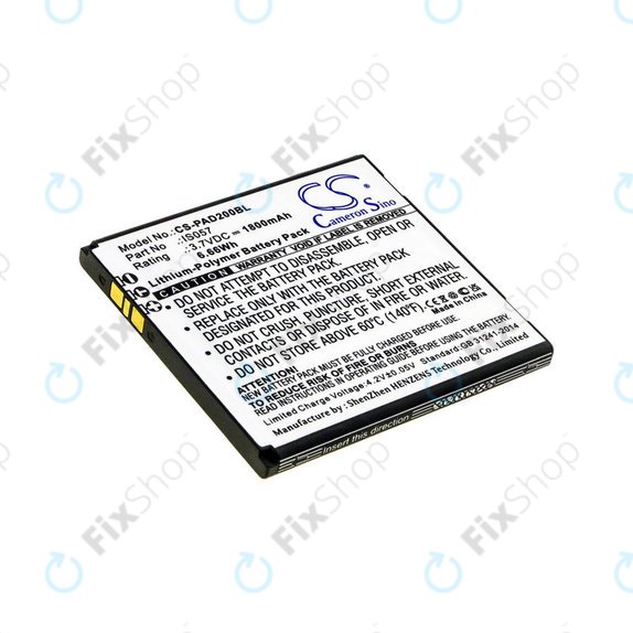 Batterie für Pax myPOS D200, D200T, IS275, D200, 1800mAh, Li-Pol, 3.7V, IS057, HQ