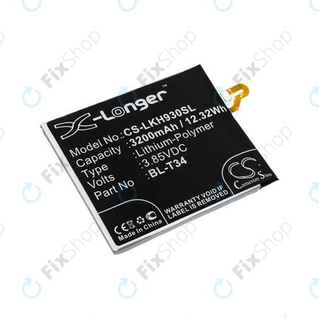 Batterie für LG H930, V30, V35, 3200mAh, Li-Pol, 3.85V, BL-T34, HQ