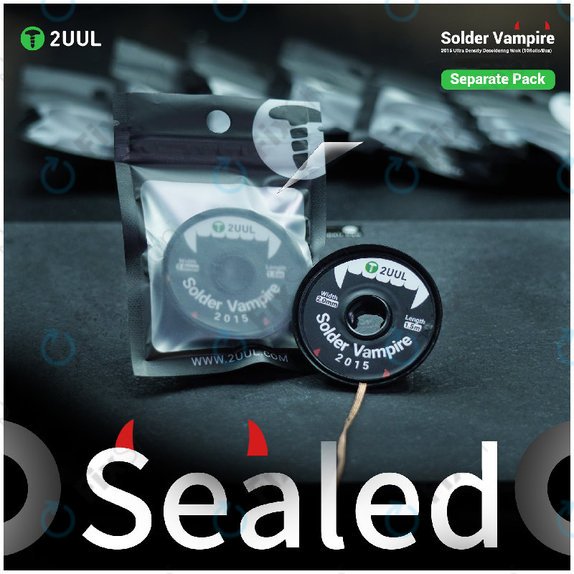 Entlötlitze, Solder Vampire, 2UUL DW16, einzeln verpackt, 10 Rollen/Box