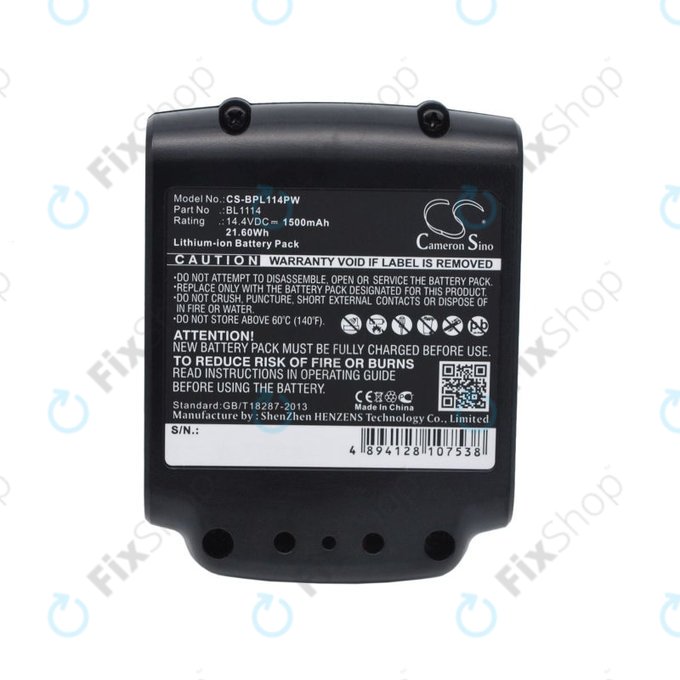 Akku batterie für Black & Decker ASL146BT12A, LBXR16, SSL20SB, 1500mAh, Li-Ion, 14.4V, BL1114, HQ
