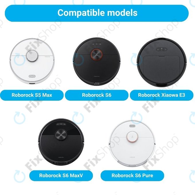 Ersatzteilset für Xiaomi Robot Vacuum E5 (2x Filter, 4x Seitenbürste)