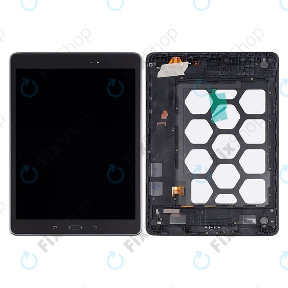 Samsung Galaxy Tab A 9.7 T555 - LCD Display + Touchscreen Front Glas + Rahmen (Black) TFT