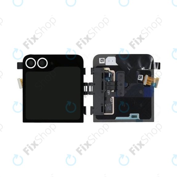 Samsung Galaxy Z Flip 6 F741B - LCD Display + Touchscreen Front Glas + Rahmen (Externe) (White) - GH97-30012F Genuine Service Pack
