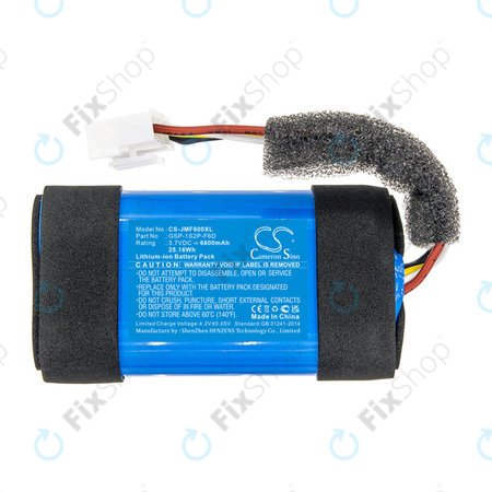 Batterie für JBL Flip 6, 6800mAh, Li-Ion, 3.7V, GSP-1S2P-F6D, HQ