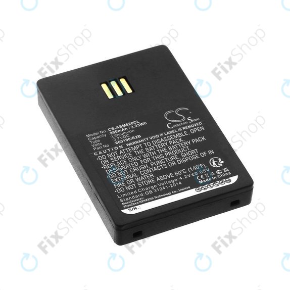 Batterie für Siemens Openstage WL3, Ascom, Aastra, Innovaphone, 900mAh, Li-Ion, 3.7V, 660190/R2B, HQ