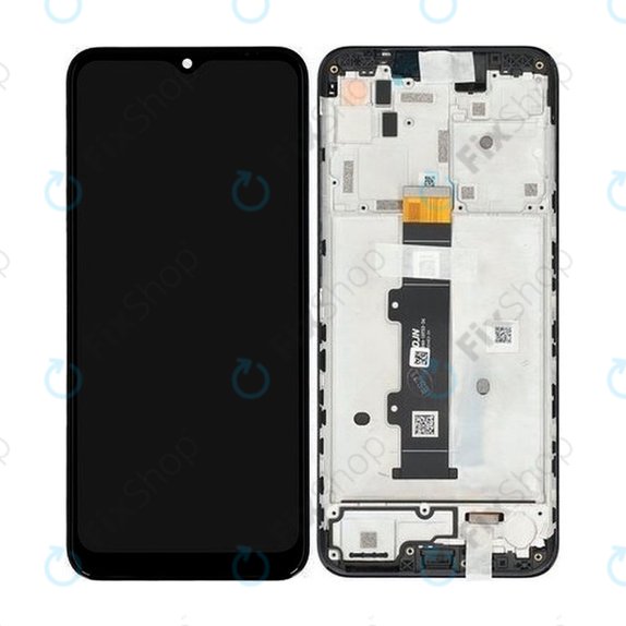 Motorola Moto G30 XT2129 - LCD Display + Touchscreen Front Glas + Rahmen (Phantom Black) - 5D68C18187 Genuine Service Pack