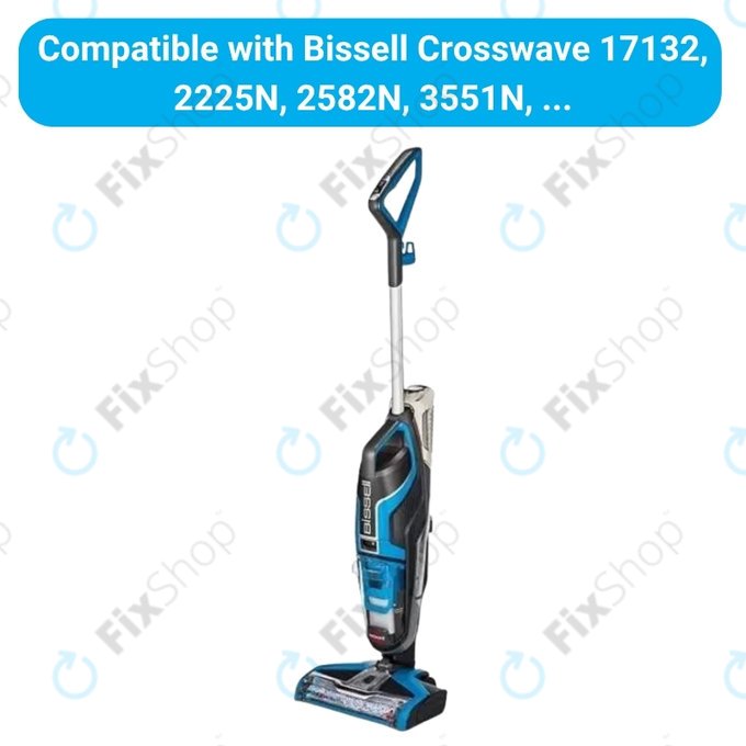 Ersatzteilset für Bissell Crosswave 17132, 2225N, 2582N, 3551N (2x rotierende Bürste für Teppiche, 2 Paare rotierender Bürsten für verschiedene Oberflächen, 4x Filter)