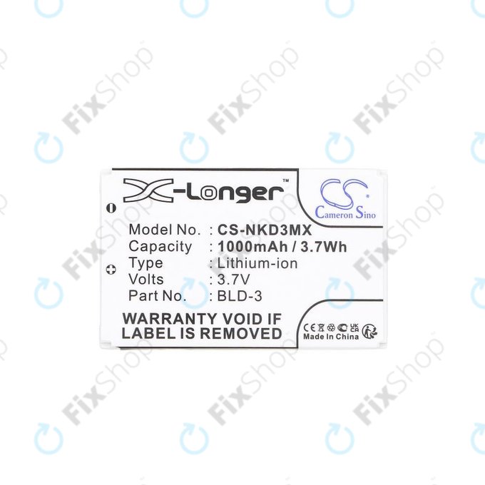 Akku batterie für Nokia 7250i, 6610, 6585, 6560, 6200, 6220, 1000mAh, Li-Ion, 3.7V, BLD-3, HQ