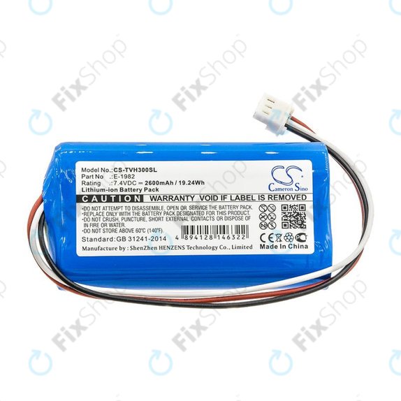 Akku batterie für Televes H30FLEX, 2600mAh, Li-Ion, 7.4V, E-1982, HQ