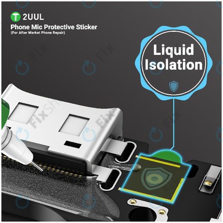 Schutzaufkleber für Telefon-Mikrofone, 2UUL DA32, 500 Stk./Packung