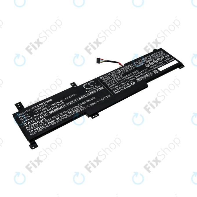 Batterie für Lenovo IdeaPad 3-series, 3950mAh, Li-Pol, 11.4V, L20M3PF0, HQ