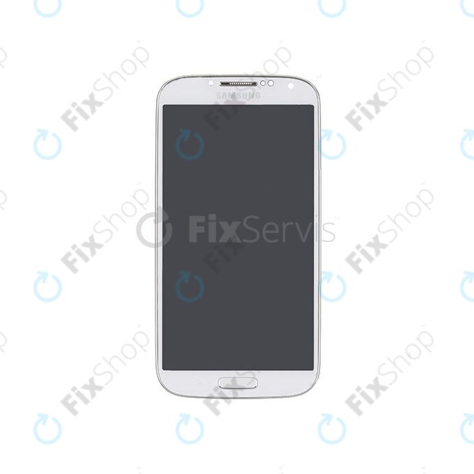 Samsung Galaxy S4 i9505 - LCD Display + Touchscreen Front Glas + Rahmen (White Frost) OLED