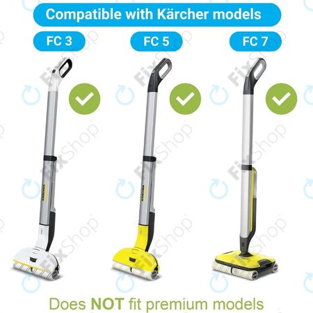 Kärcher FC 3, FC 5, FC 7 - Rollensatz für alle Oberflächenarten (Gelb)