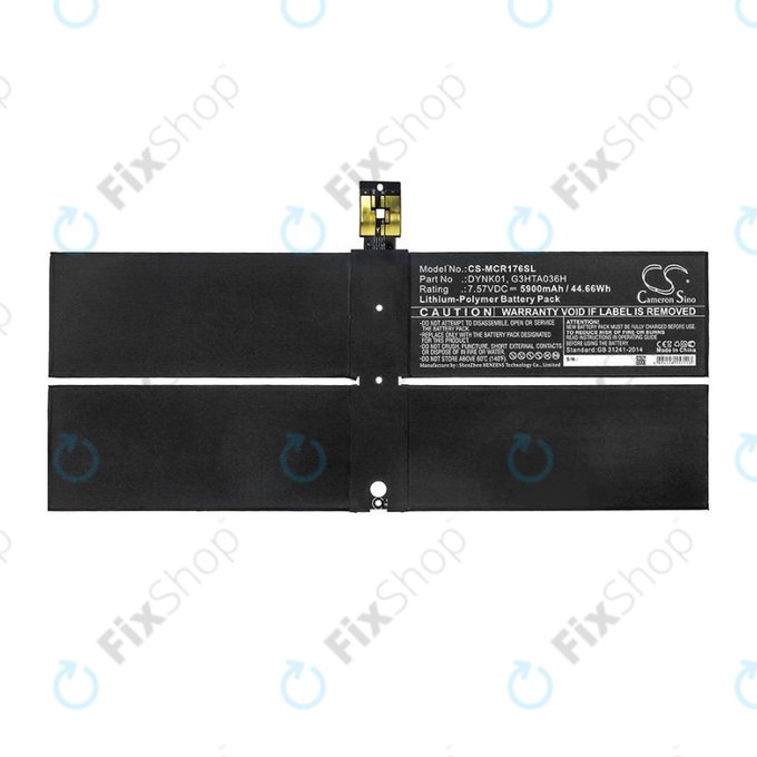 Batterie für Microsoft Surface 1769, Microsoft Surface 1782, 5900mAh, Li-Pol, 7.57V, DYNK01, HQ